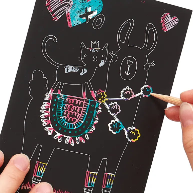 Ooly Mini Scratch & Scribble Art Kit- Funtastic Friends