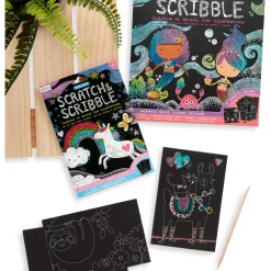 Ooly Mini Scratch & Scribble Art Kit- Funtastic Friends