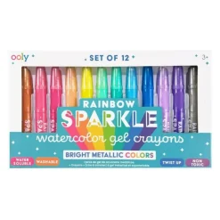 Ooly Rainbow Sparkle Metallic Watercolor Gel Crayons - Set of 12 - NEW
