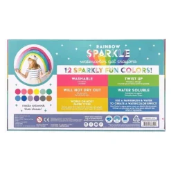 Ooly Rainbow Sparkle Metallic Watercolor Gel Crayons - Set of 12 - NEW
