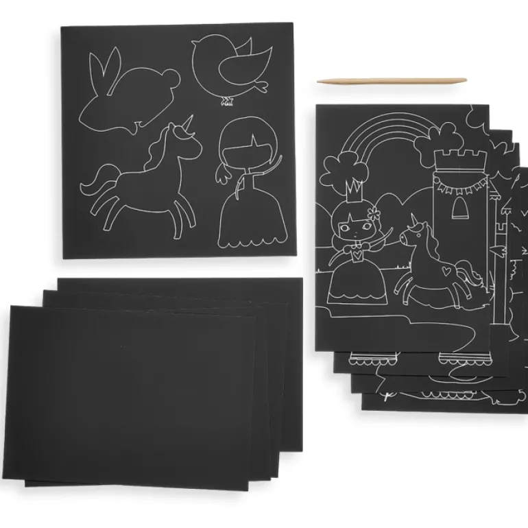 Ooly Scratch & Scribble Art Kit- Princess Garden