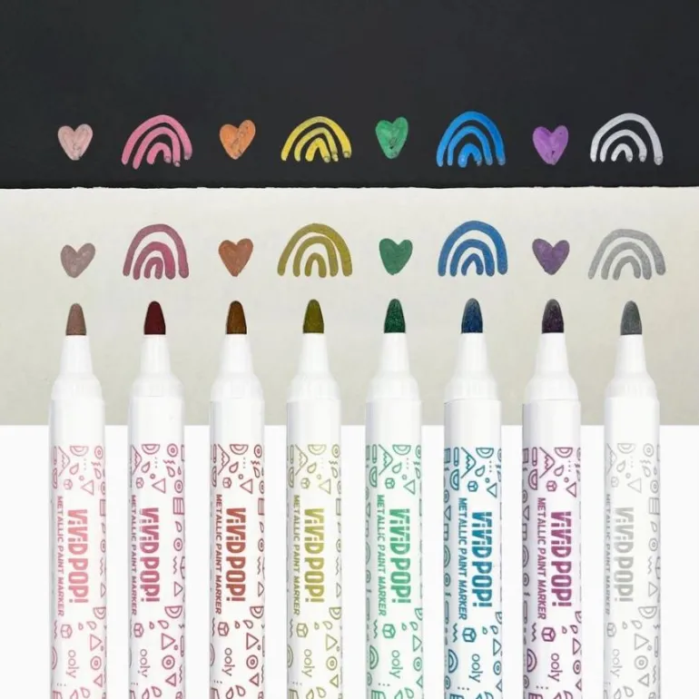 Ooly Vivid Pop! Water-Based Paint Markers: Metallic
