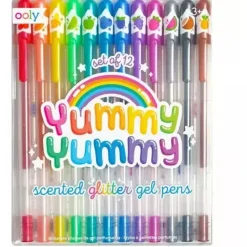 Ooly Yummy Yummy Scented Glitter Gel Pens: Set of 12- Flat Box