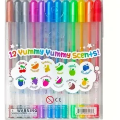 Ooly Yummy Yummy Scented Glitter Gel Pens: Set of 12- Flat Box