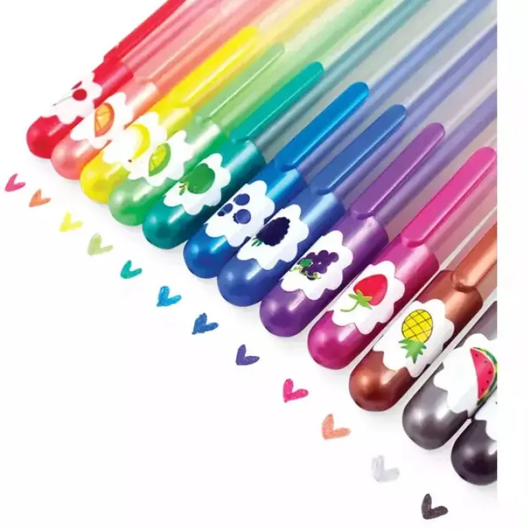 Ooly Yummy Yummy Scented Glitter Gel Pens: Set of 12- Flat Box