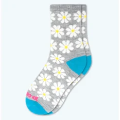 Pacas Kids' Crew Socks - Gray Daisy