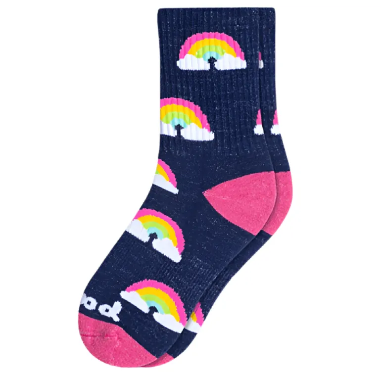 Pacas Kids' Crew Socks - Rainbow