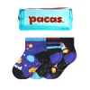 Pacas Toddler Gripper Socks 3 Pack- Space