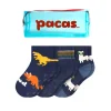 Pacas Toddler Gripper Socks 3 Pack- Dino/ Alpaca