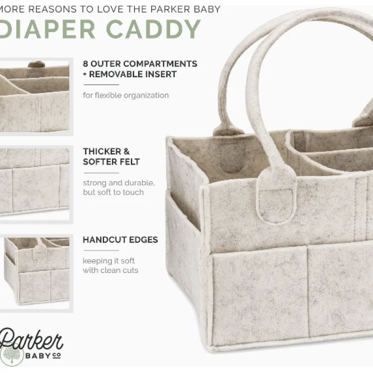 Parker Baby Company Diaper Caddy- Regular White