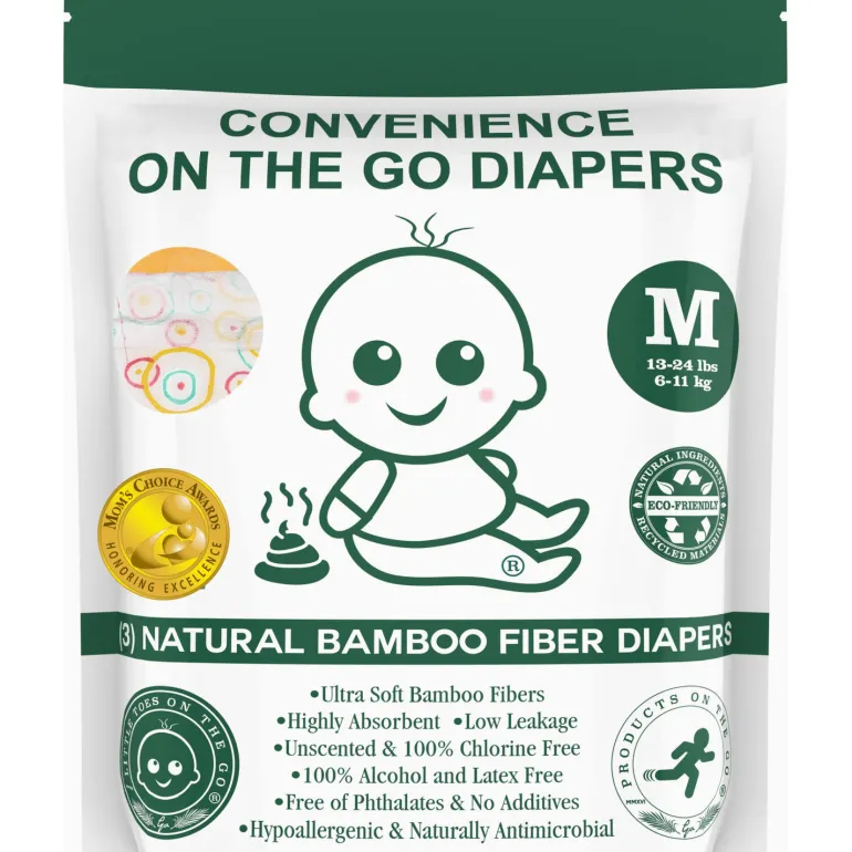Products on the Go- Medium Bamboo Fiber Diaper 3 Pack