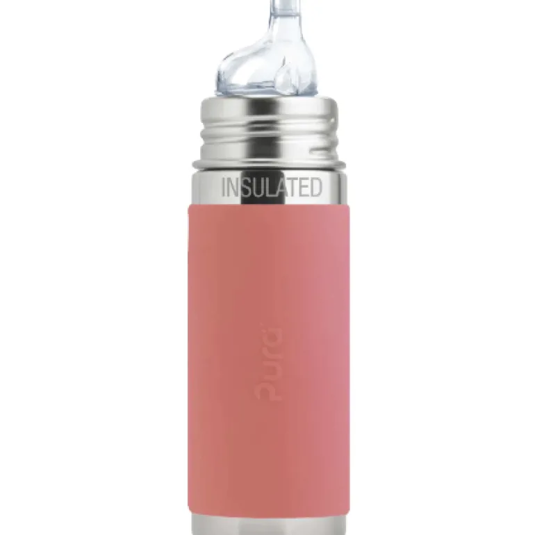 Pura Insulated Sippy Cup w/ Sleeve - Rose