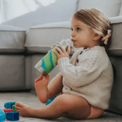 Pura Insulated Sippy Cup w/ Sleeve - Moss