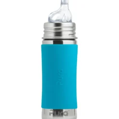 Pura Non Insulated Sippy Cup w/ Sleeve -Aqua