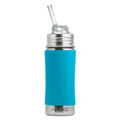 Pura Non-Insulated Kiddo Straw Cup w/ Sleeve - Aqua