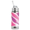 Pura Non-Insulated Kiddo Straw Cup w/ Sleeve - Pink Swirl