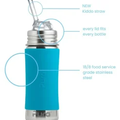 Pura Non-Insulated Kiddo Straw Cup w/ Sleeve - Mint