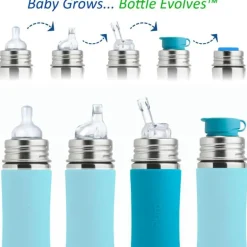 Pura Non-Insulated Kiddo Straw Cup w/ Sleeve - Mint