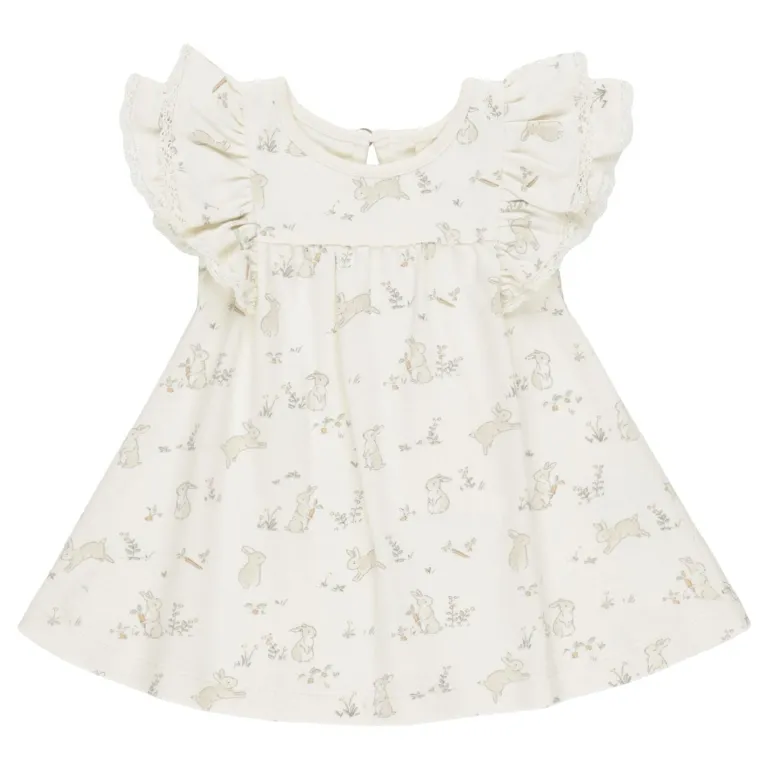 Quincy Mae Flutter Dress - Bunnies