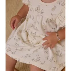 Quincy Mae Flutter Dress - Bunnies