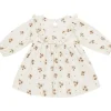 Quincy Mae Long Sleeve Ruffle V Dress - Autumn Flora