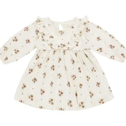 Quincy Mae Long Sleeve Ruffle V Dress - Autumn Flora