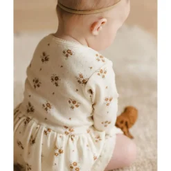 Quincy Mae Long Sleeve Ruffle V Dress - Autumn Flora