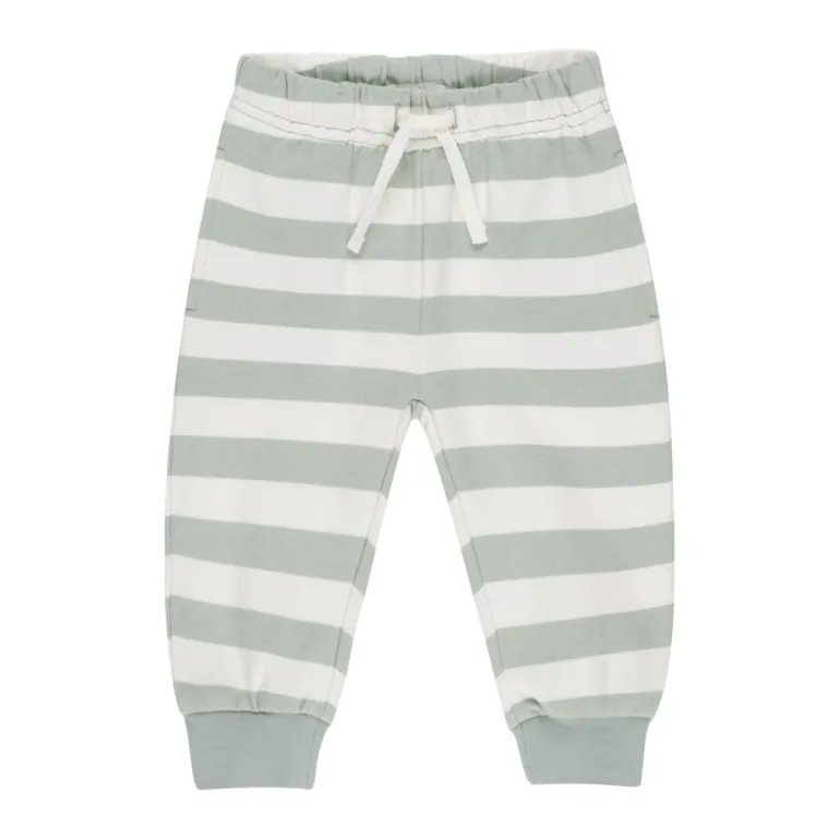 Quincy Mae Relaxed Sweatpant - Sage Stripe