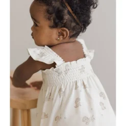 Quincy Mae Smocked Jersey Dress - Puppies