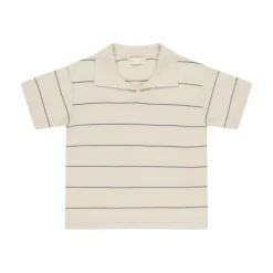 Rylee + Cru Chandler Knit Polo - Blue Stripe
