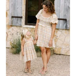 Rylee + Cru Cicily Dress - Pastel Plaid