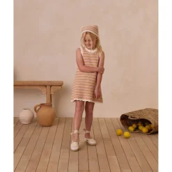 Rylee + Cru Crochet Tank Mini Dress - Pink Stripe