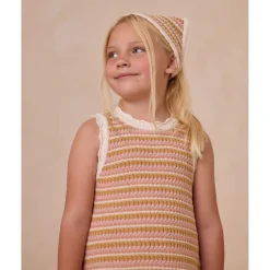 Rylee + Cru Crochet Tank Mini Dress - Pink Stripe