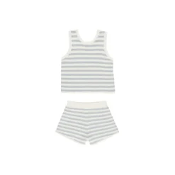 Rylee + Cru Crochet Tank Set- Blue Stripe