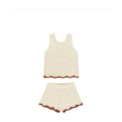Rylee + Cru Crochet Tank Set- Natural