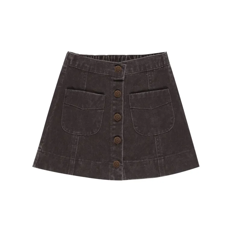 Rylee + Cru Denver Mini Skirt - Washed Black