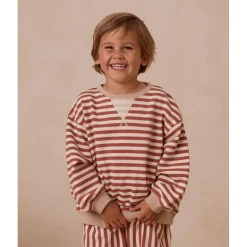 Rylee + Cru Oversized Crew- Poppy Stripe
