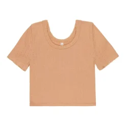 Rylee + Cru Pointelle Tee - Grapefruit