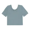 Rylee + Cru Pointelle Tee - Ocean