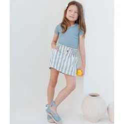 Rylee + Cru Pointelle Tee - Ocean