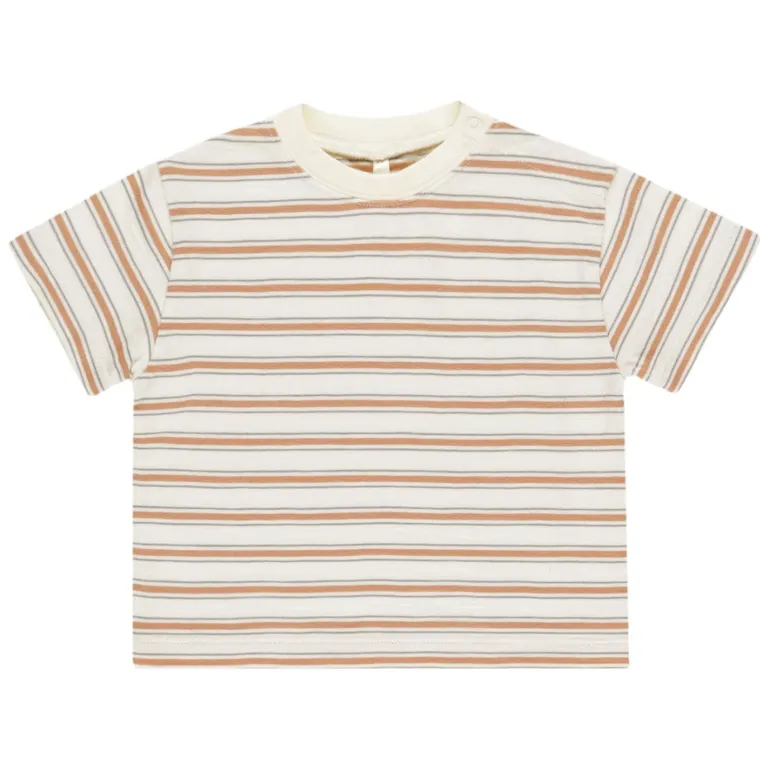 Rylee + Cru Relaxed Tee - Grapefruit Stripe