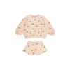 Rylee + Cru Summer Terry Set- Cherries