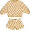 Rylee + Cru Summer Terry Set - Marigold Check