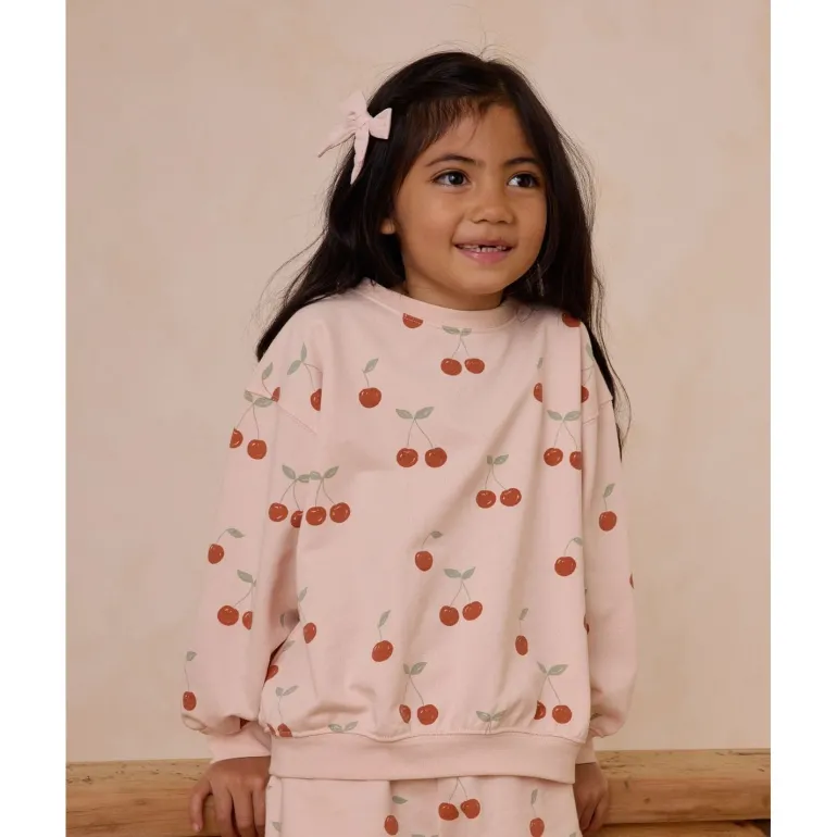 Rylee + Cru Summer Terry Set- Cherries