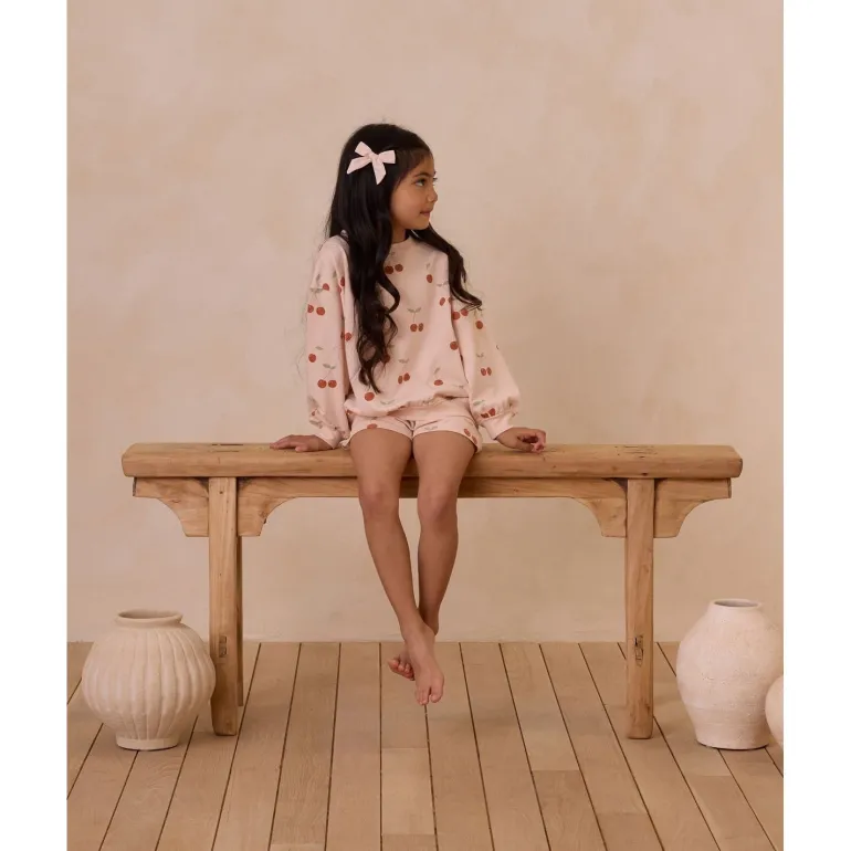 Rylee + Cru Summer Terry Set- Cherries