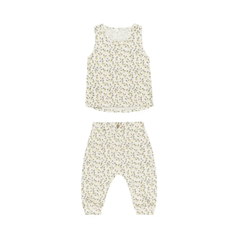 Rylee + Cru Tank & Slouch Pant Set- Lemons