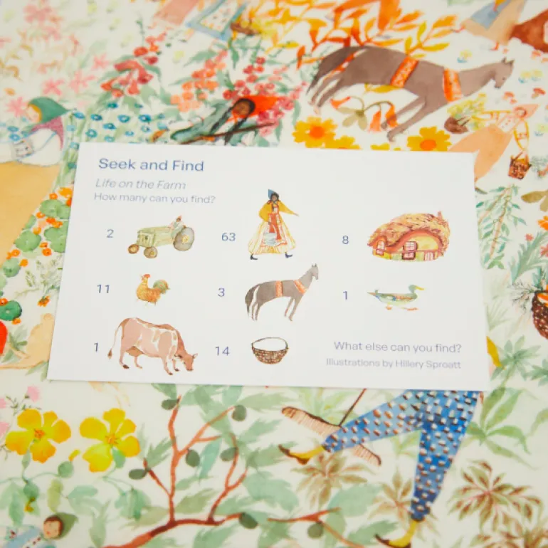 Sarah's Silks Farm Seek & Find Playsilk