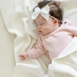 Saranoni Heirloom Cotton Knit Receiving Blankets
