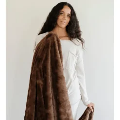 Saranoni Patterned Faux Fur XL Throw Blanket
