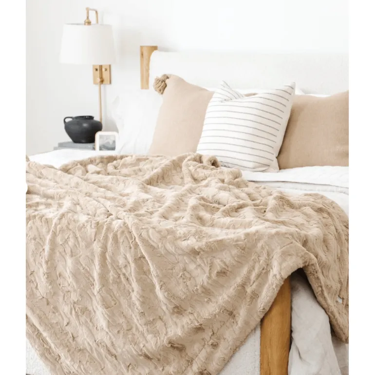 Saranoni Patterned Faux Fur Throw Blankets